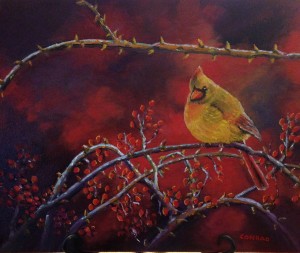 Hawthorne Berries & Cardinal